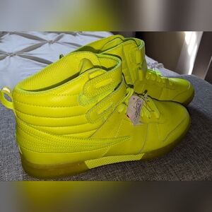 Fila Neon Yellow High-Top Athletic Shoes